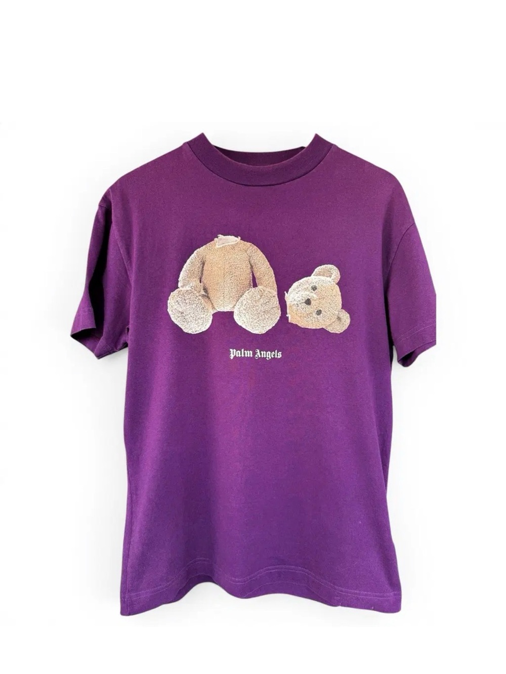 Palm Angels Purple Teddy Graphic Tee Size Large